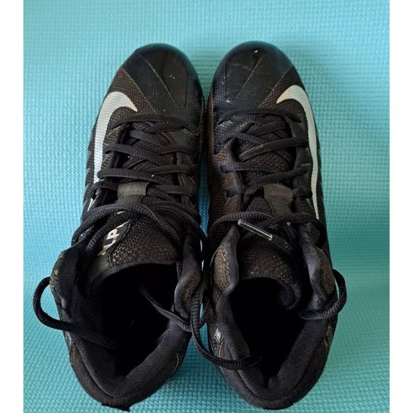 Nike Size 8 Mens Alpha Menace Pro Mid Football Cleats Black Silver - Picture 10 of 12